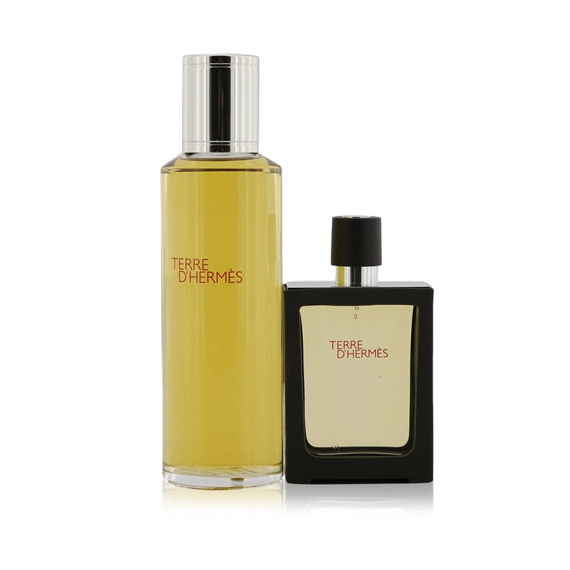 Hermes Terre D'Hermes Pure Parfum Refillable Spray 30ml/1oz + Refill 125ml/4.2oz 