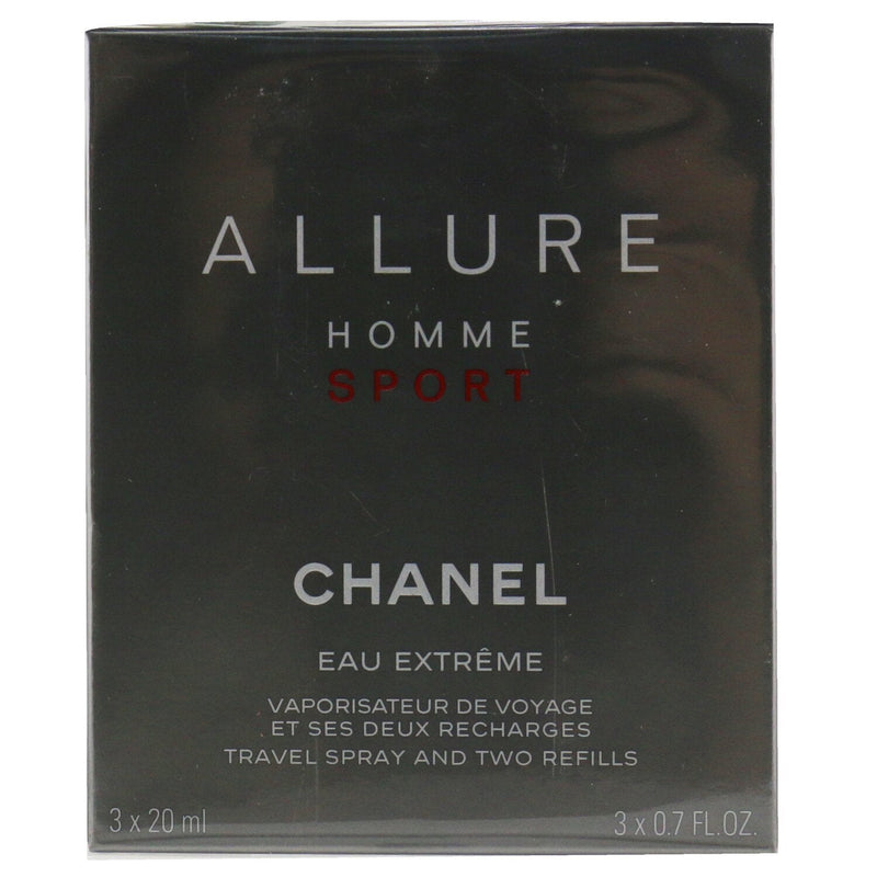 Chanel Allure Homme Sport Eau De Toilette Gift Set 3 x 0.7 Ounce