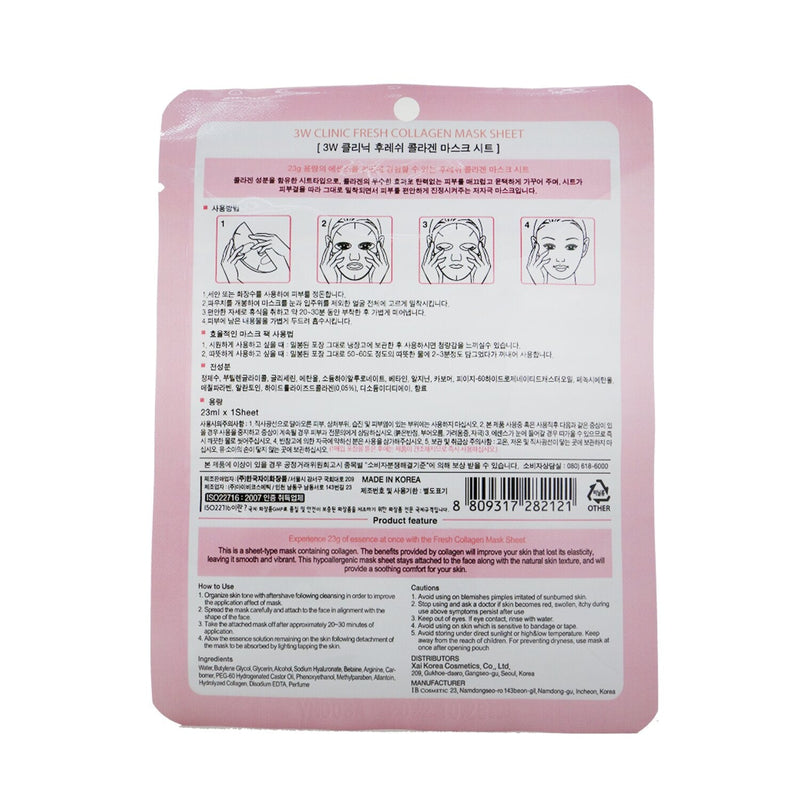 3W Clinic Mask Sheet - Fresh Collagen 