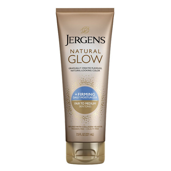 Jergens Natural Glow Skin Firming Moisturiser 221ml Medium To Tan