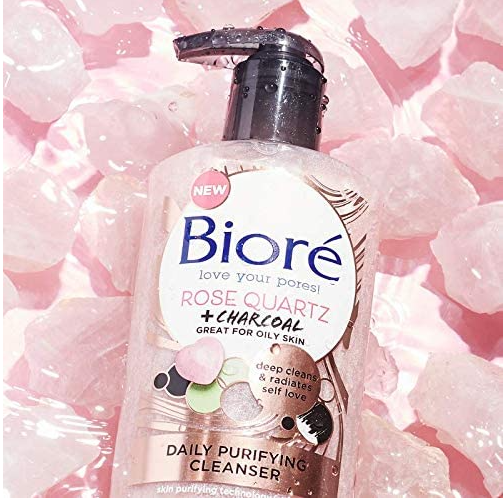 Biore Rose Quartz And Charcoal Deep Pore Cleanser 200ml