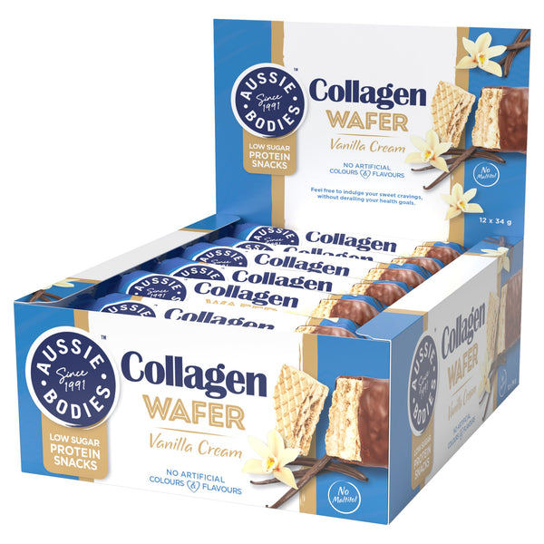 Aussie Bodies Collagen Wafer Vanilla Cream 34gx12