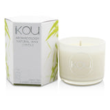 iKOU Eco-Luxury Aromacology Natural Wax Candle Glass - Zen (Green Tea & Cherry Blossom) 