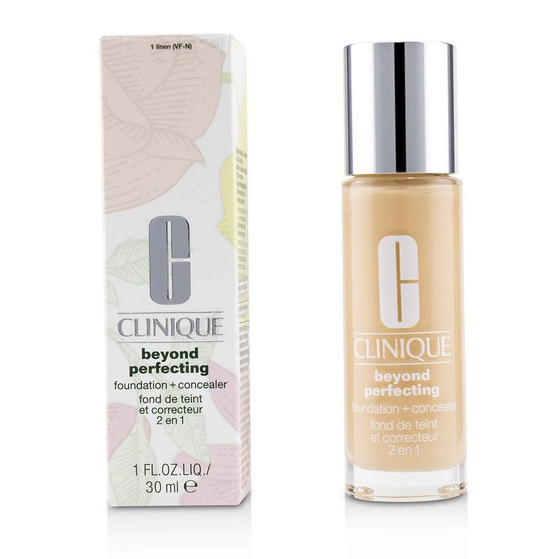 Clinique Beyond Perfecting Foundation & Concealer - # 01 Linen (VF-N)  30ml/1oz