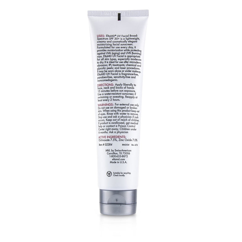 EltaMD UV Facial Moisturizing Facial Sunscreen SPF 30 - For Dry & Post Procedure Skin  85g/3oz