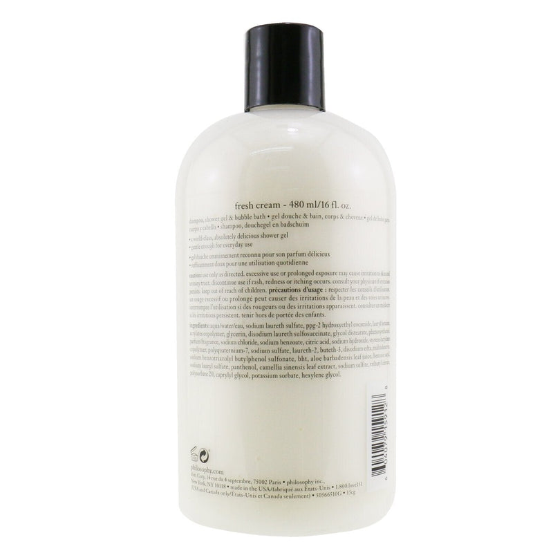 Philosophy Fresh Cream Shampoo, Shower Gel & Bubble Bath 