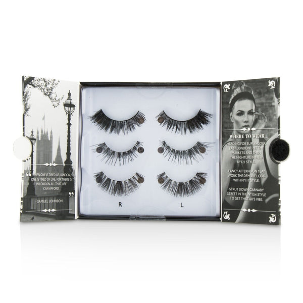 Eylure The London Edit False Lashes Multipack - # 121, # 117, # 154 (Adhesive Included)  3pairs