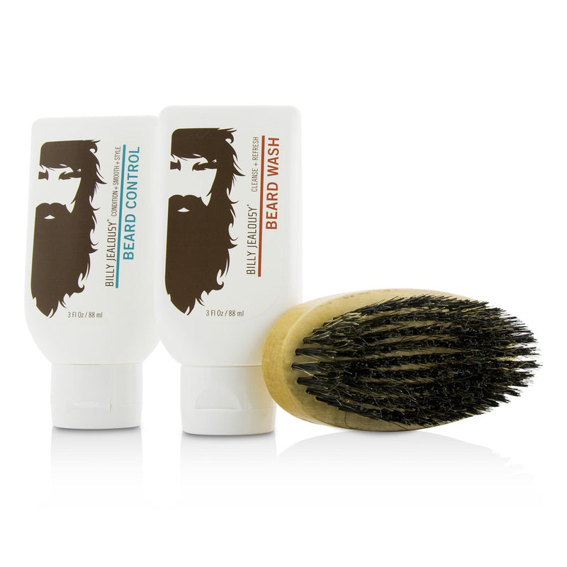 Billy Jealousy Beard Envy Kit: Beard Wash 88ml + Beard Control 88ml + brush 1pcs 
