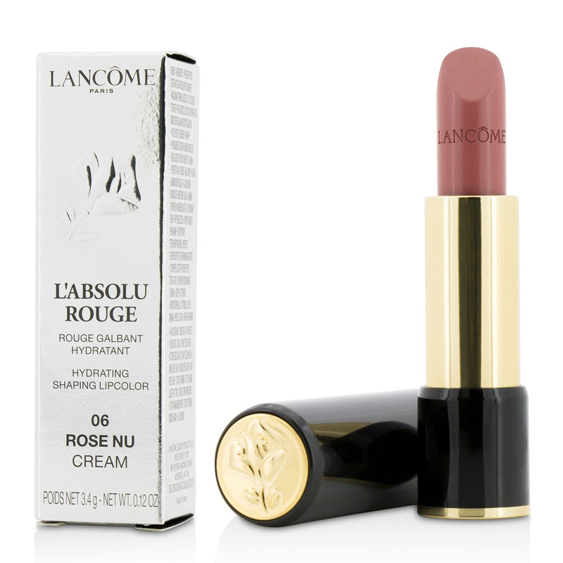 Lancome L' Absolu Rouge Hydrating Shaping Lipcolor - # 06 Rose Nu (Cream)  3.4g/0.12oz