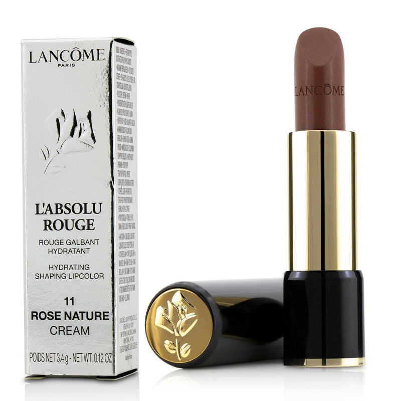 Lancome L' Absolu Rouge Hydrating Shaping Lipcolor - # 11 Rose Nature (Cream)  3.4g/0.12oz