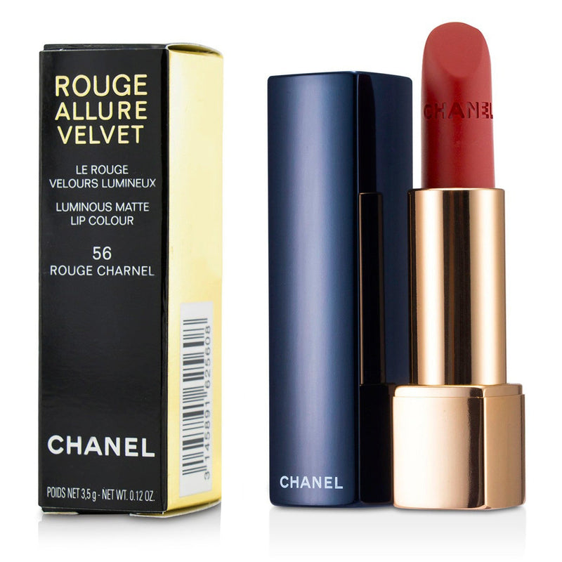 Chanel Rouge Allure Velvet Rtěnka pro ženy 3,5 g Odstín 56 Rouge Charnel