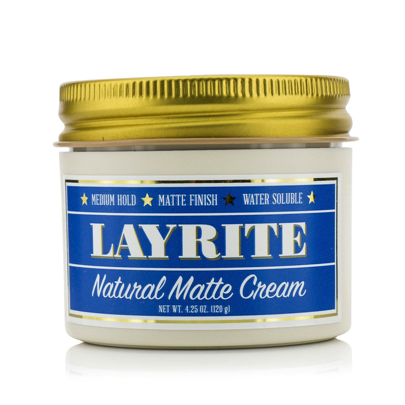 Layrite Natural Matte Cream (Medium Hold, Matte Finish, Water Soluble)  120g/4.25oz