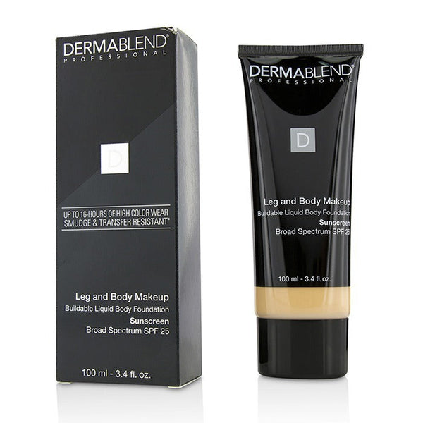 Dermablend Leg and Body Make Up Buildable Liquid Body Foundation Sunscreen Broad Spectrum SPF 25 - #Fair Ivory 10N 100ml/3.4oz