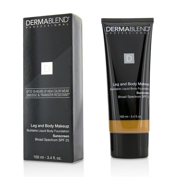 Dermablend Leg and Body Make Up Buildable Liquid Body Foundation Sunscreen Broad Spectrum SPF 25 - #Tan Golden 65N 100ml/3.4oz