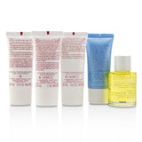 Clarins French Beauty Box: 1x Cleanser 30ml, 1x HydraQuench Cream 30ml, 1x Beauty Flash Balm 30ml, 1x Body Treatment Oil, 1x B/L 
