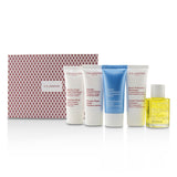 Clarins French Beauty Box: 1x Cleanser 30ml, 1x HydraQuench Cream 30ml, 1x Beauty Flash Balm 30ml, 1x Body Treatment Oil, 1x B/L 