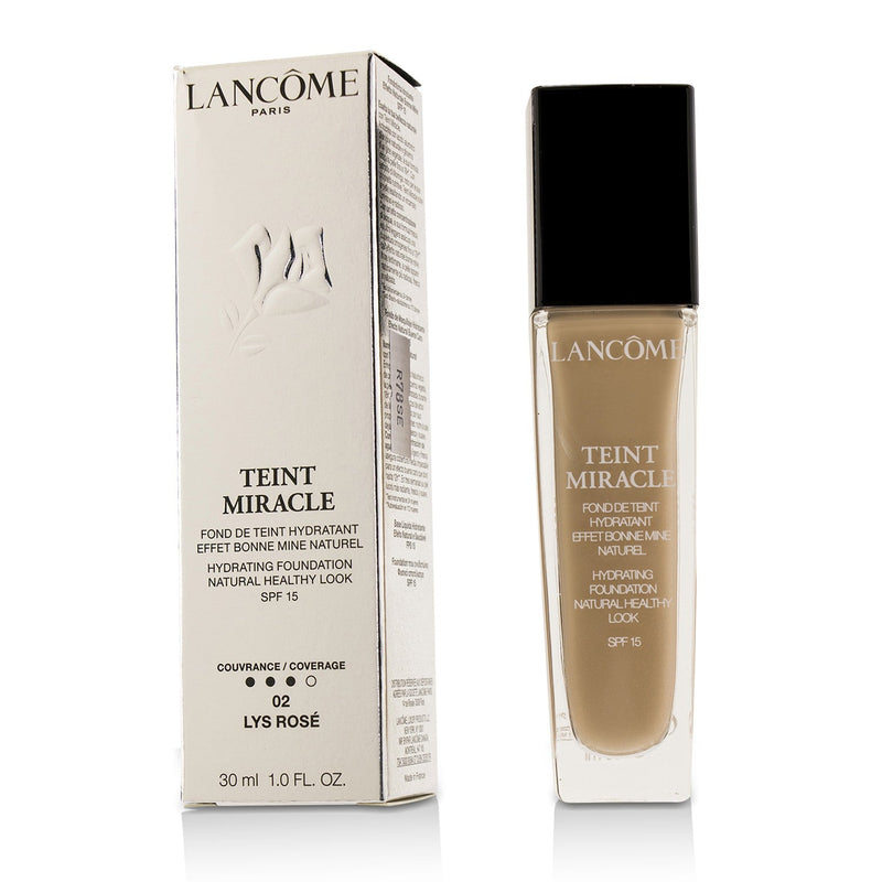 Lancome Teint Miracle Hydrating Foundation Natural Healthy Look SPF 15 - # 02 Lys Rose  30ml/1oz