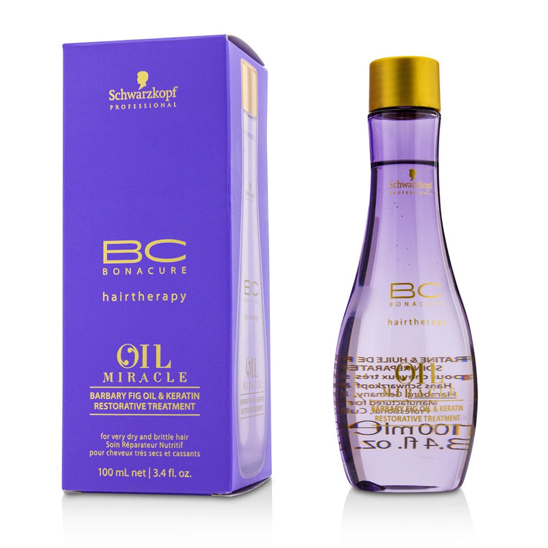 Schwarzkopf BC Oil Miracle Barbary Fig Oil & Keratin Restorative Treatment (For Very Dry and Brittle Hair)  100ml/3.4oz