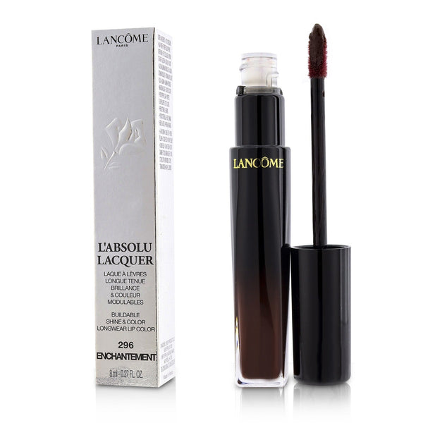 Lancome L'Absolu Lacquer Buildable Shine & Color Longwear Lip Color - # 296 Enchantement  8ml/0.27oz