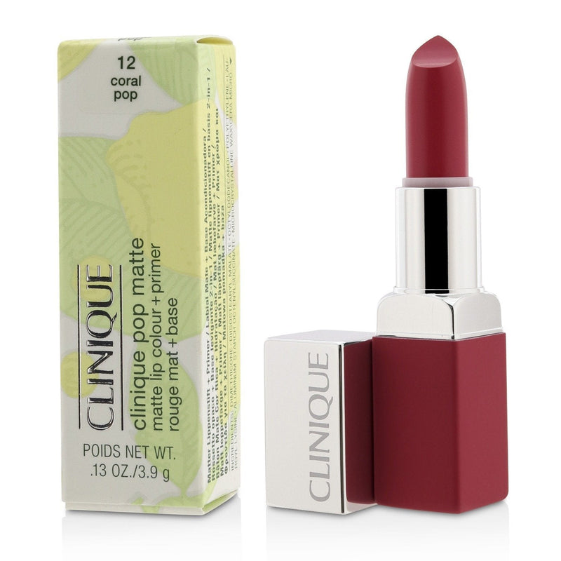 Clinique Pop Matte Lip Colour + Primer - # 12 Coral Pop 