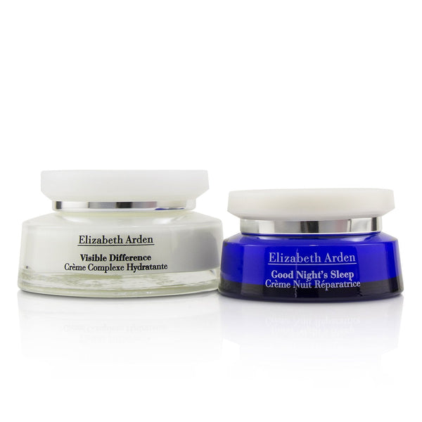 Elizabeth Arden Visible Difference Day & Night Duo: Refining Moisture Cream Complex 100ml/3.4oz+Good Night's Sleep Restoring Cream 50ml/1.7oz  2pcs