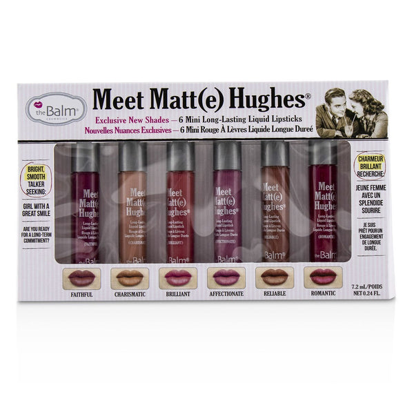 TheBalm Meet Matt(e) Hughes 6 Mini Long Lasting Liquid Lipsticks Kit - # Exclusive New Shades  6x1.2ml/0.04oz