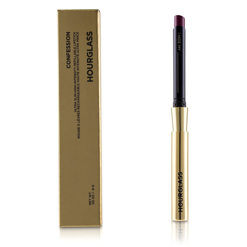 HourGlass Confession Ultra Slim High Intensity Refillable Lipstick - # I Hide My (Deep Plum)  0.9g/0.03oz