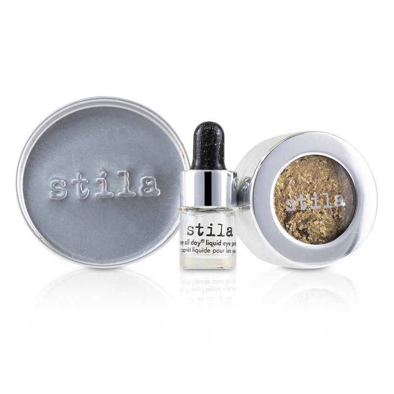 Stila Magnificent Metals Foil Finish Eye Shadow With Mini Stay All Day Liquid Eye Primer - Gilded Gold 