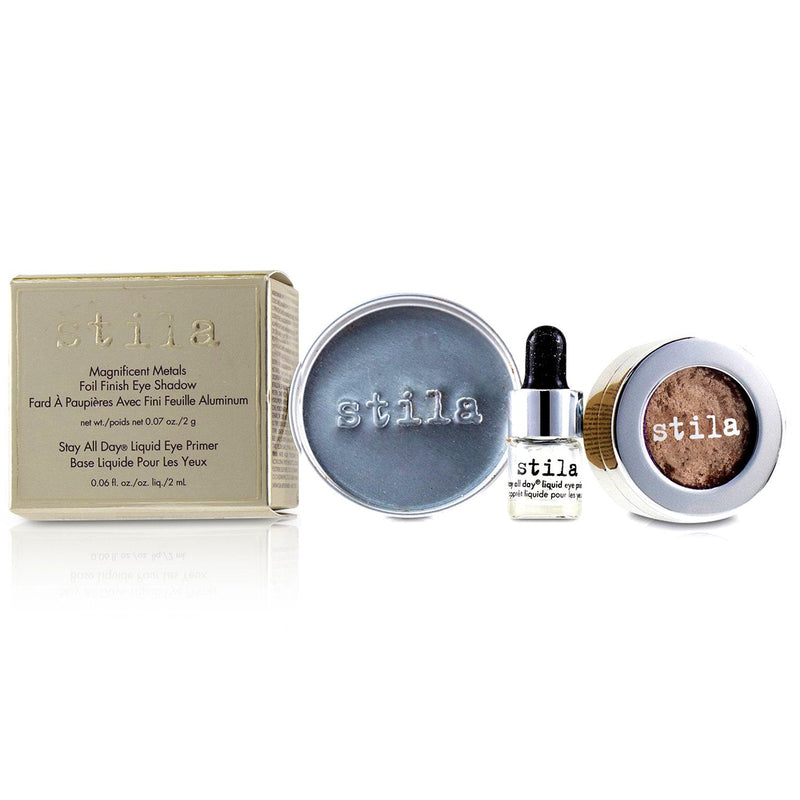 Stila Magnificent Metals Foil Finish Eye Shadow With Mini Stay All Day Liquid Eye Primer - Metallic Kitten 