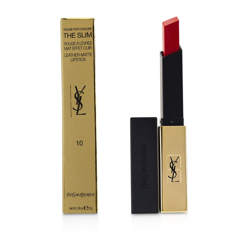 Yves Saint Laurent Rouge Pur Couture The Slim Leather Matte Lipstick - # 10 Corail Antinomique 