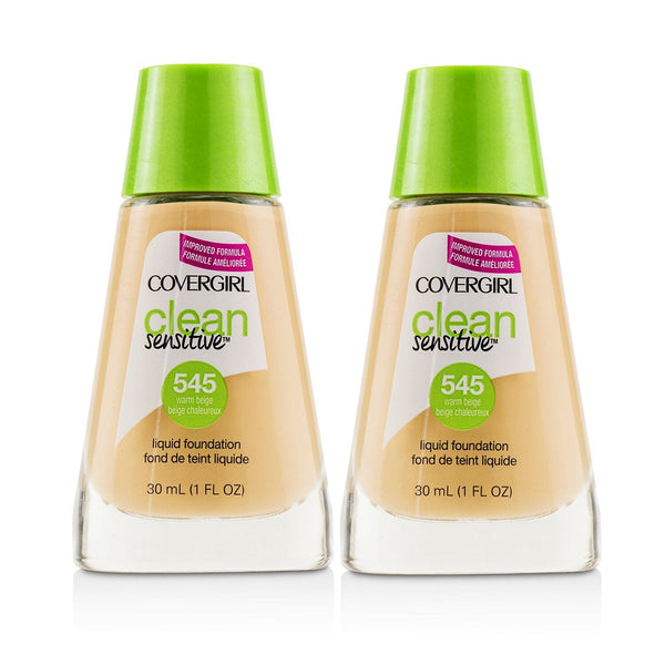 Covergirl Clean Sensitive Liquid Foundation Duo Pack - # 545 Warm Beige  2x30ml/1oz