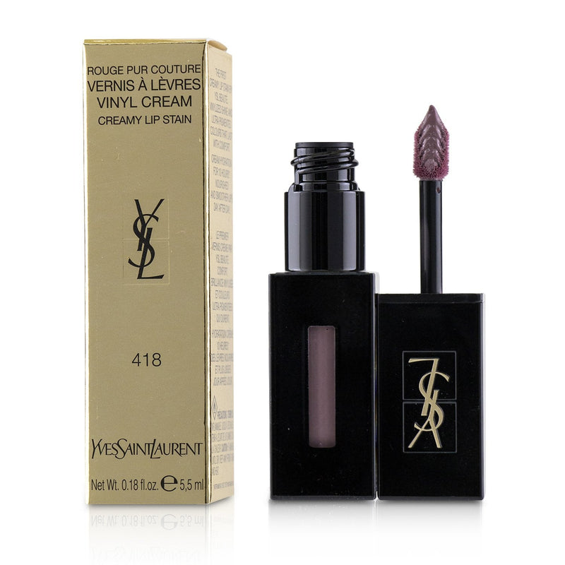 Yves Saint Laurent Rouge Pur Couture Vernis A Levres Vinyl Cream Creamy Stain - # 418 Purple Sound  5.5ml/0.18oz