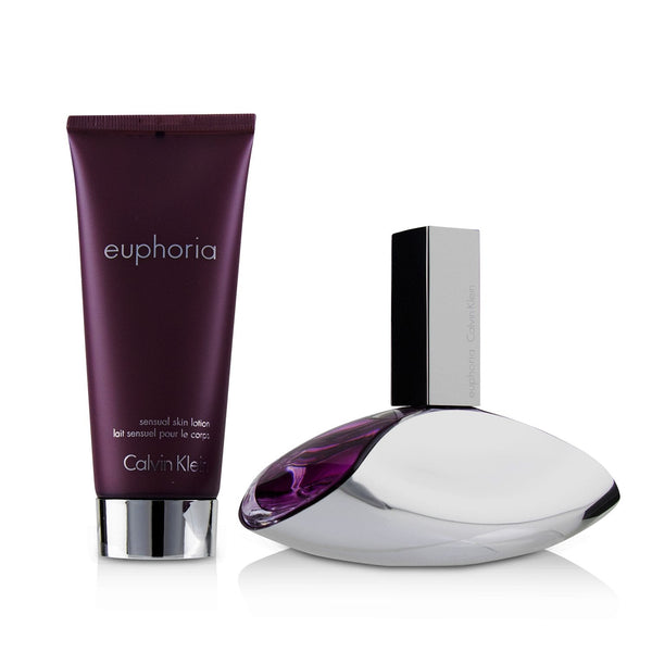 Calvin Klein Euphoria Coffret: Eau De Parfum Spray 100ml/3.4oz + Sensual Skin Lotion 100ml/3.4oz 