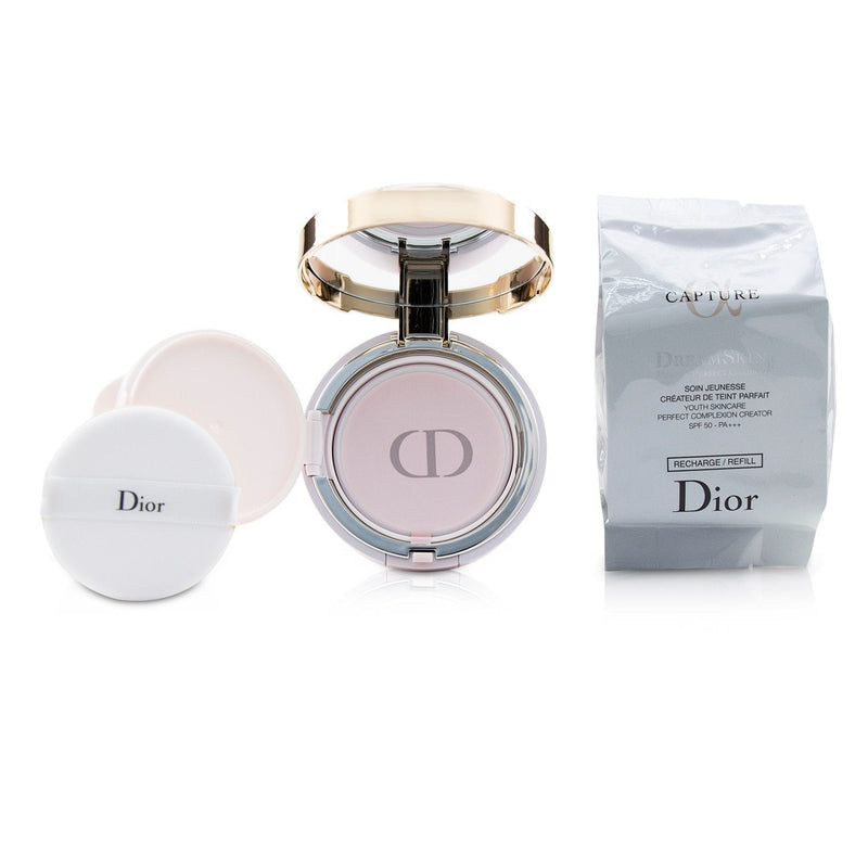 Christian Dior Capture Dreamskin Moist & Perfect Cushion SPF 50 With Extra Refill - # 010 (Ivory) 