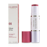 Clarins Glow 2 Go Blush & Highlighter Duo - # 01 Glowy Pink 