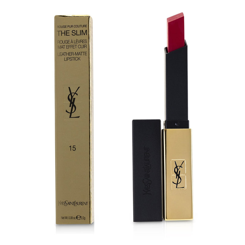 Yves Saint Laurent Rouge Pur Couture The Slim Leather Matte Lipstick - # 15 Fuchsia Atypique  2.2g/0.08oz