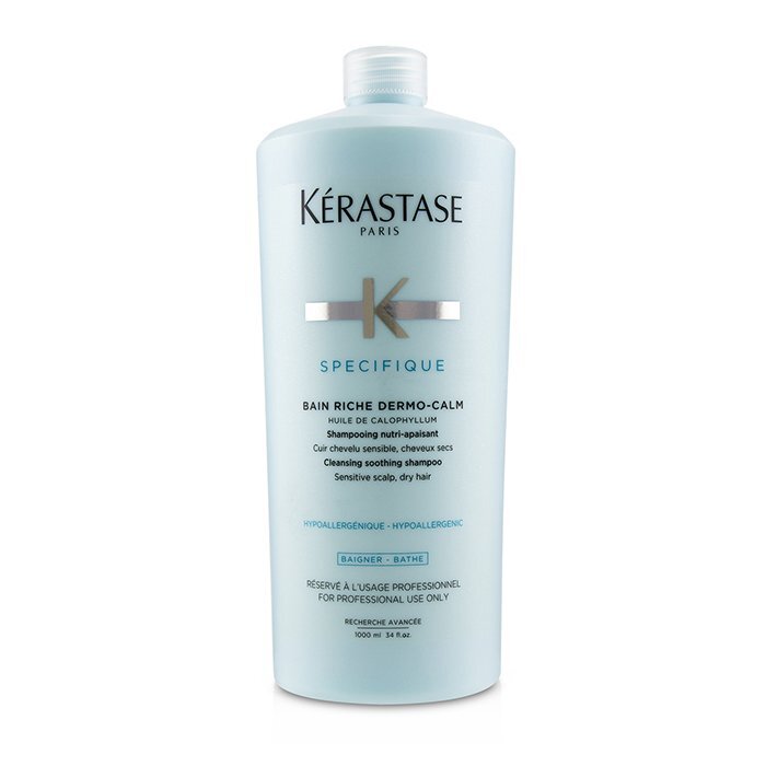 Kerastase Specifique Bain Riche Dermo-Calm Cleansing Soothing Shampoo (Sensitive Scalp, Dry Hair) 1000ml/34oz