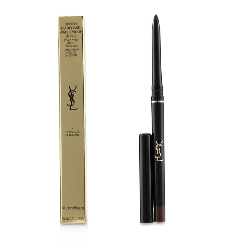 Yves Saint Laurent Dessin Du Regard Waterproof Stylo Long Wear Precise Eyeliner - # 6  Bordeaux Clinquant 