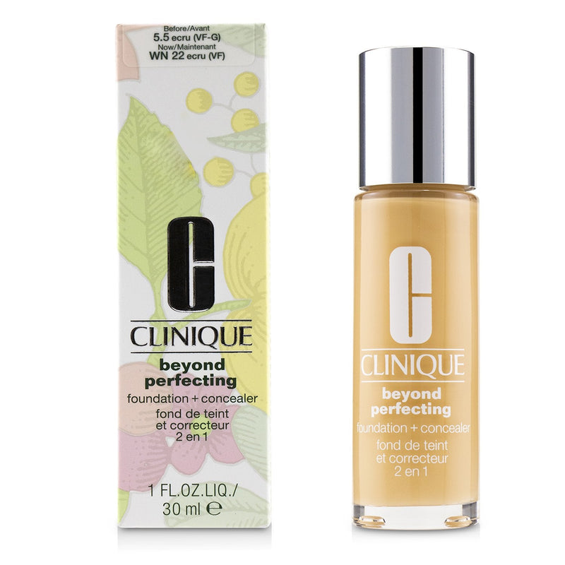 Clinique Beyond Perfecting Foundation & Concealer - # 5.5 Ecru (VF-G)  30ml/1oz