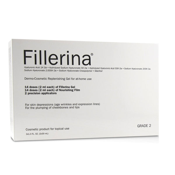 Fillerina Dermo-Cosmetic Replenishing Gel For At-Home Use - Grade 2  2x30ml+2pcs