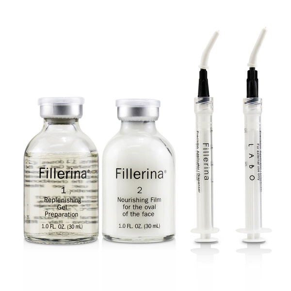 Fillerina Dermo-Cosmetic Replenishing Gel For At-Home Use - Grade 2  2x30ml+2pcs
