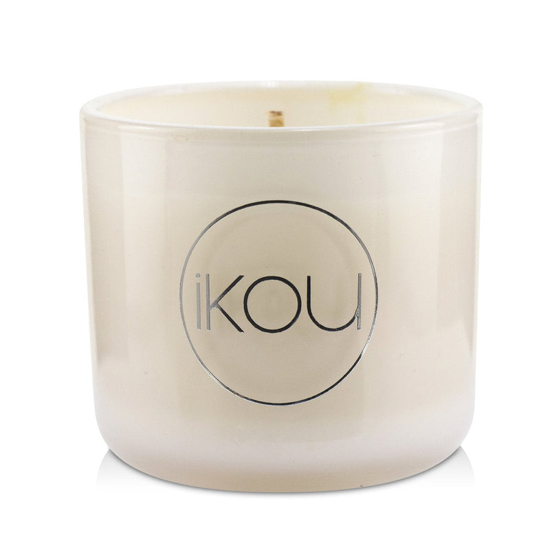 iKOU Essentials Aromatherapy Natural Wax Candle Glass - Joy (Australian White Flannel Flower) 