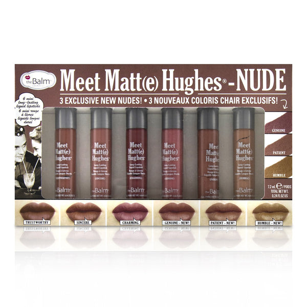 TheBalm Meet Matt(e) Hughes 6 Mini Long Lasting Liquid Lipsticks Kit  - Nude 