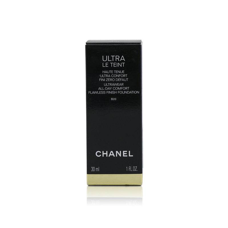 Chanel Ultra Le Teint Ultrawear All Day Comfort Flawless Finish Foundation - # B20 (Beige)  30ml/1oz