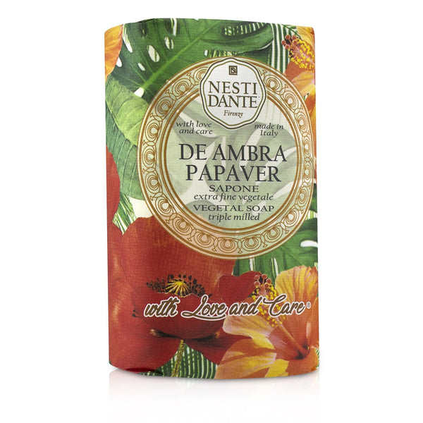 Nesti Dante Triple Milled Vegetal Soap With Love & Care - De Ambra Papaver 