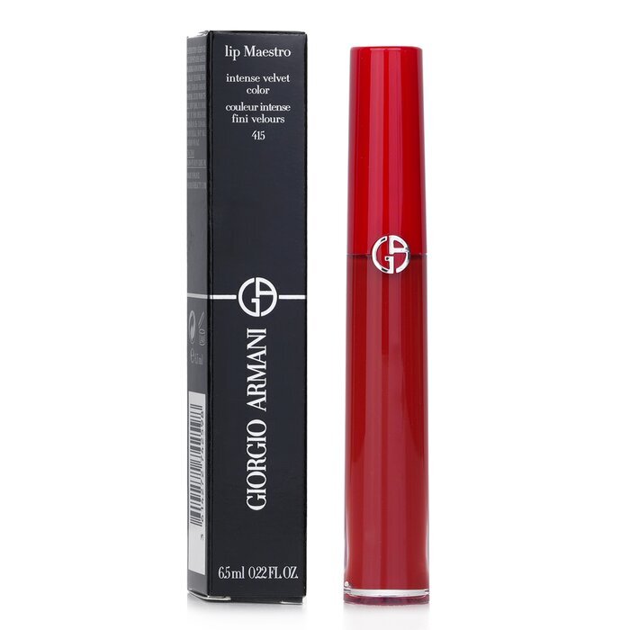 Giorgio Armani Lip Maestro Intense Velvet Color (Liquid Lipstick) - # 415 (Red Wood) 6.5ml/0.22oz