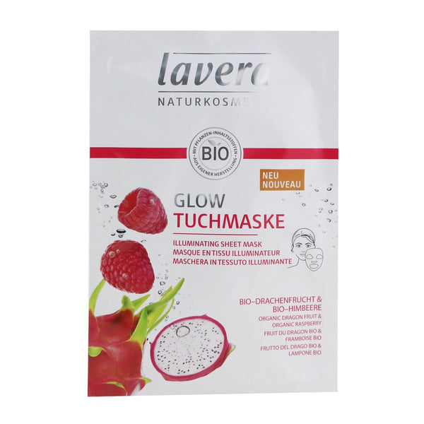 Lavera Sheet Mask - Illuminating (With Organic Dragon Fruit & Organic Raspberry) 