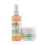 Mario Badescu Rose Mask & Mist Duo Set: Facial Spray With Aloe, Herbs And Rosewater 4oz + Rose Hips Mask 2oz 