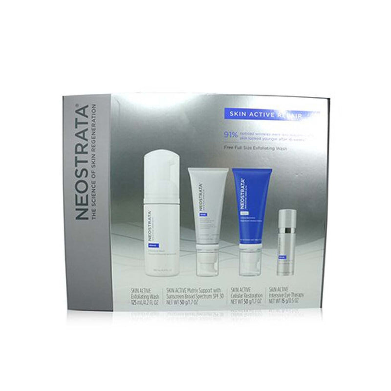Neostrata Skin Active Repair Kit: Exfoliating Wash + Matrix Support SPF30 + Cellular Restoration + Intensive Eye Therapy 