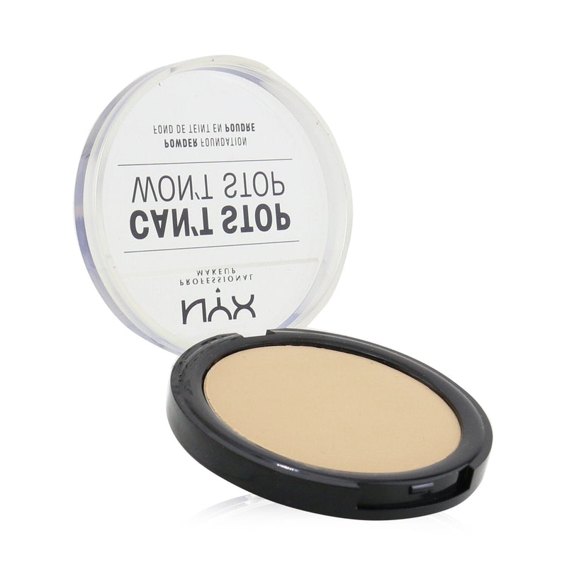 NYX Can't Stop Won't Stop Powder Foundation - # True Beige  10.7g/0.37oz